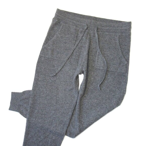 NWT Amicale Cashmere Jogger in Medium Gray Drawstring Pull-on Knit Pants M - Picture 2 of 7